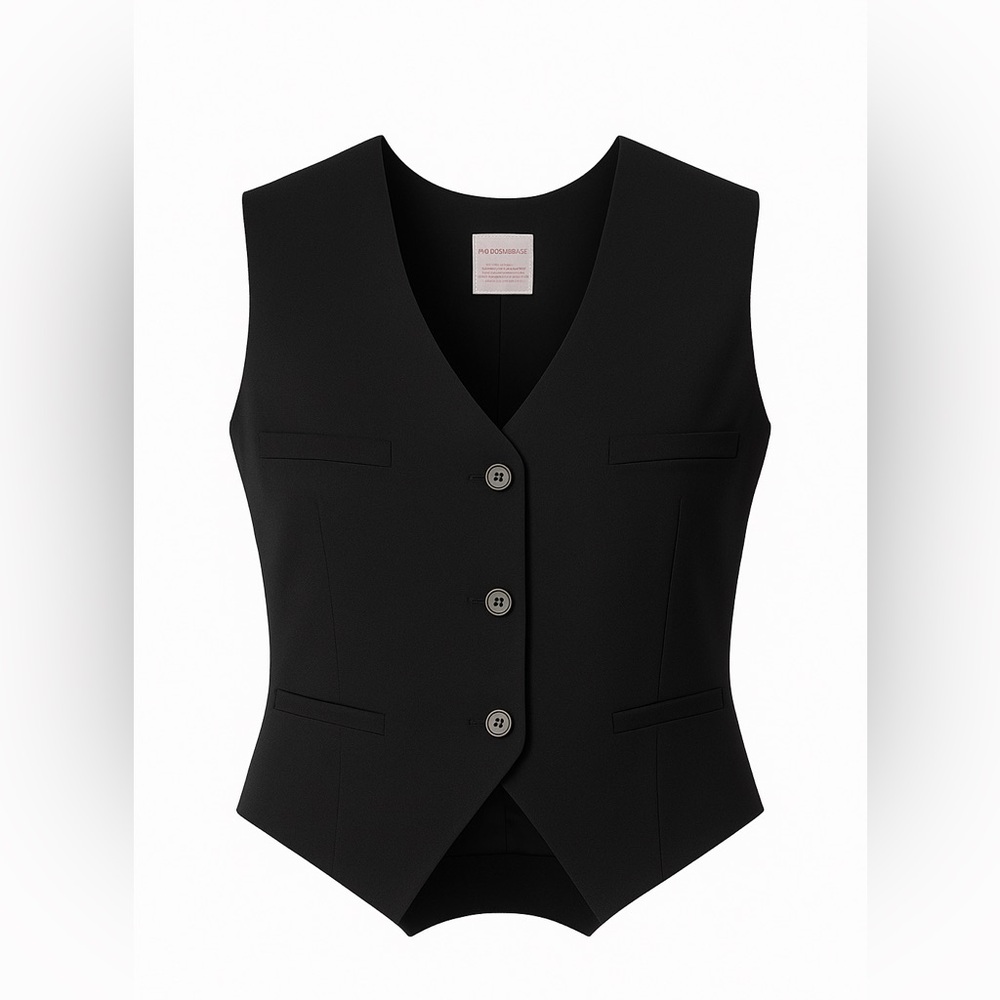 Black Button-Front Tailored Vest –‎ Uniqlo No Boundaries – Size XXL (19)